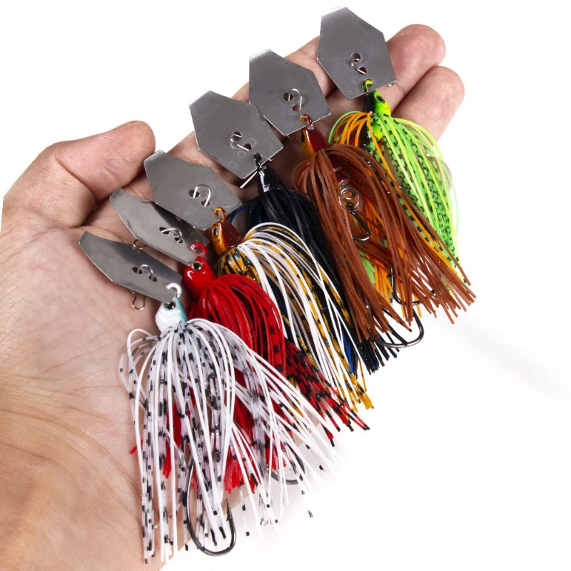 Fishing Lure Buzzbait - 6 sztuk/zestaw Chatterbait zestaw przynęt wędkarskich
